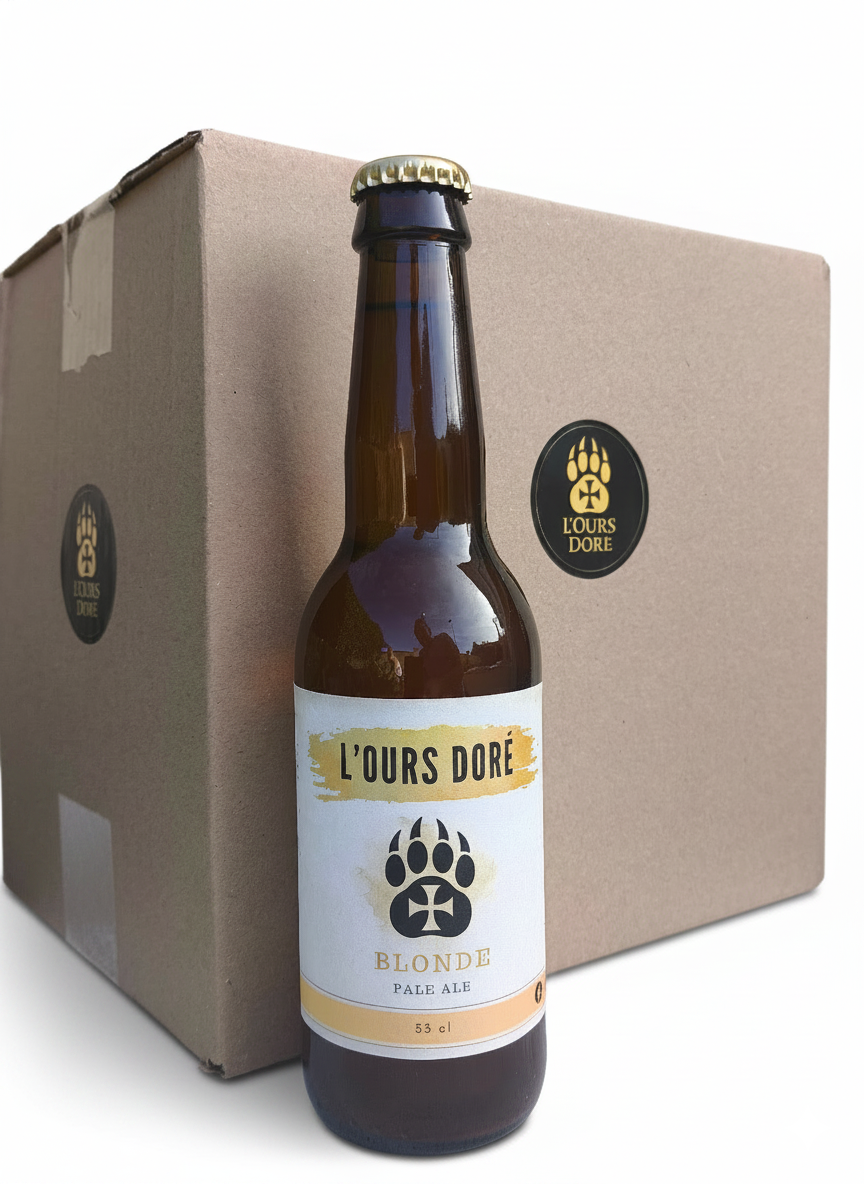 carton 12 x 33 cl bière blonde l'ours doré carton 12 x 33 cl bière blonde l'ours doré